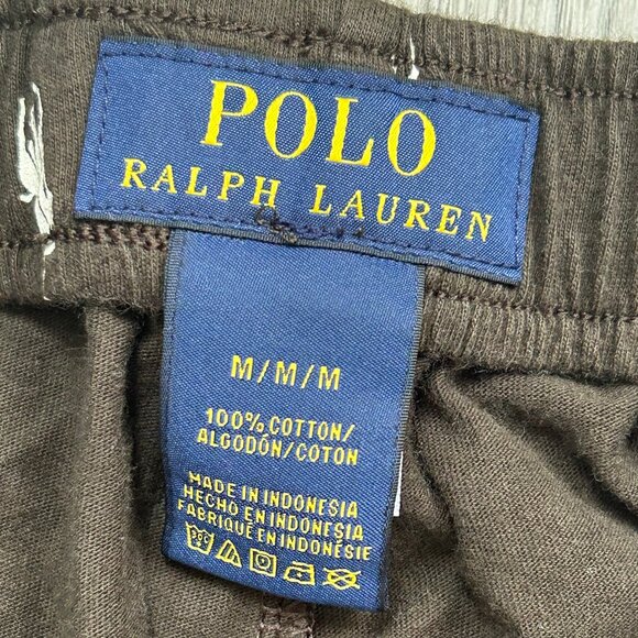 Polo Ralph Lauren All-Over Pony Print Cotton Jogger Pants Elastic Waist Size M - Picture 4 of 9